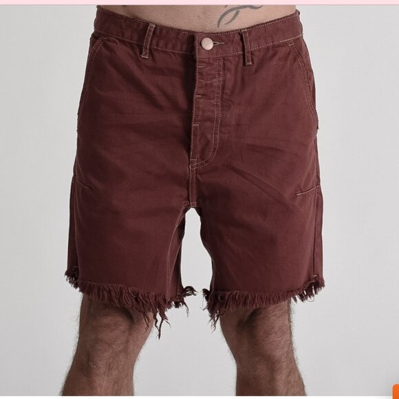 One Teaspoon BORDEAUX MR PINKS RELAXED STRAIGHT LEG SHORT Size 28 - Picture 6 of 15